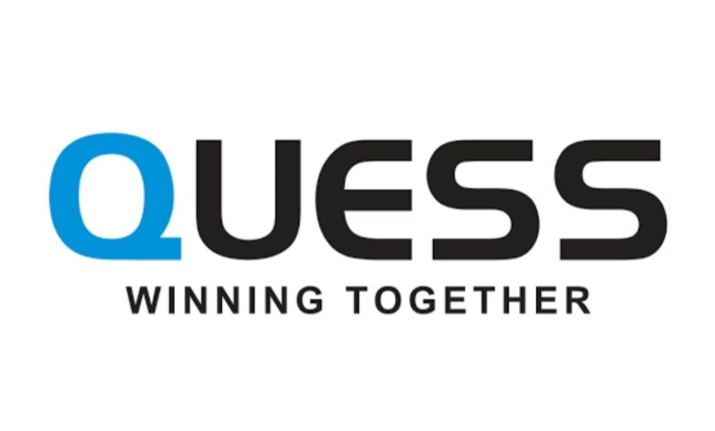 Logo of Quess Corp, Tagline- Winning together