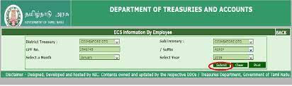 TN ECS portal for govt employees