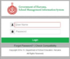 MIS Haryana Portal Login Page