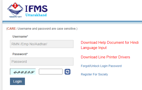 Uttarakhand IFMS Portal Login Process
