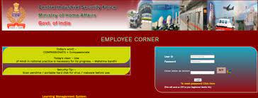 CISF employee corner login portal