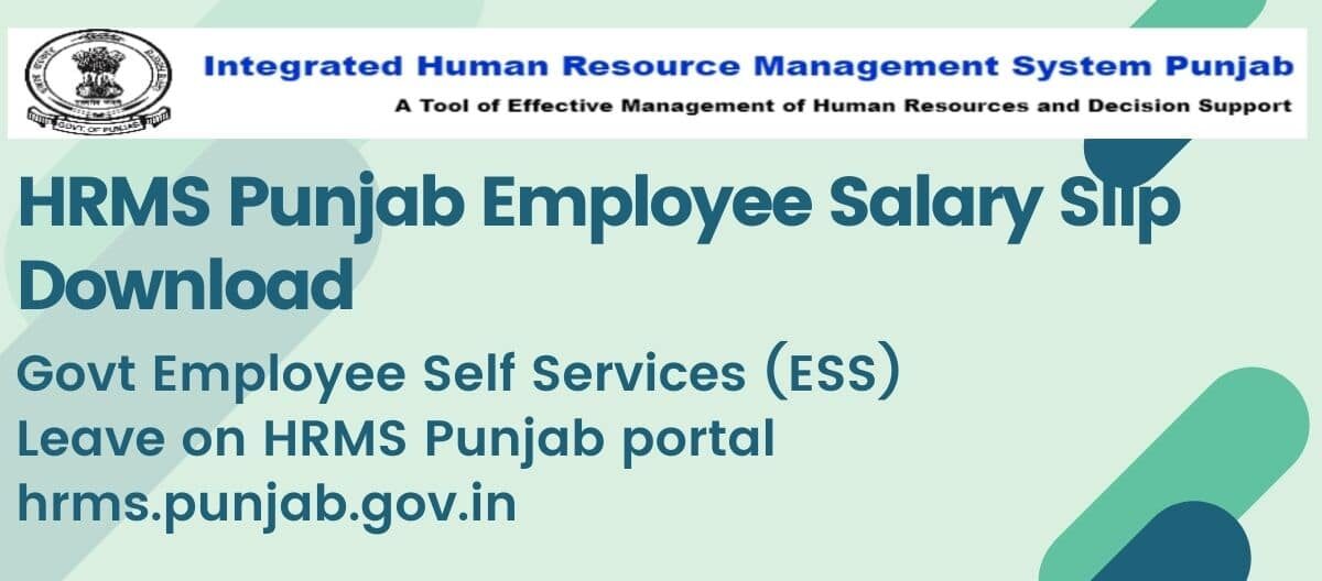 IHRMS Punjab Employee Salary Slip Online