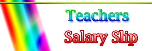 Punjab Teachers monthly salary slip