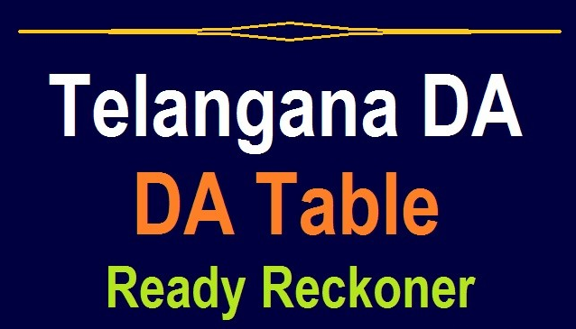 DA Ready Reckoner - New DA Table for TS and AP