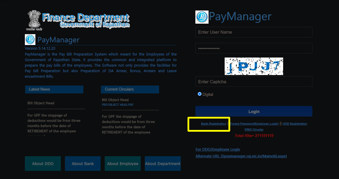 Rajashthan PayManager Portal