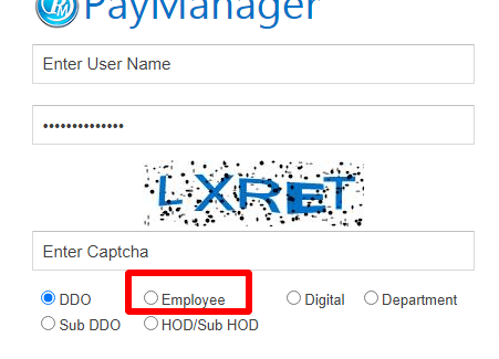 Pay Manager Rajasthan Employee Login